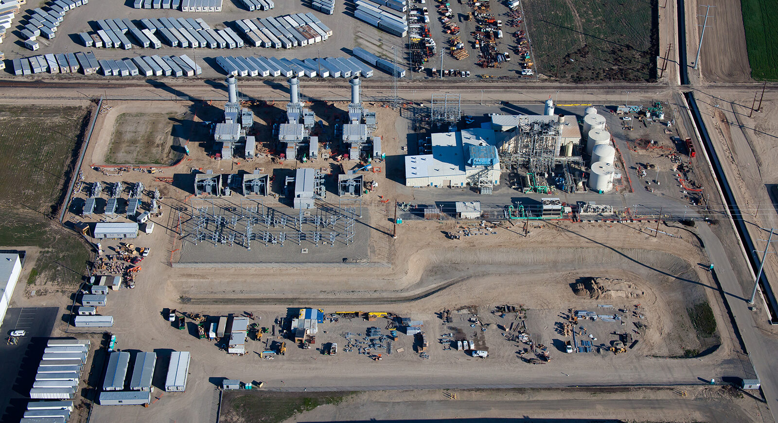 Overhead view of Almond 2 Power facility