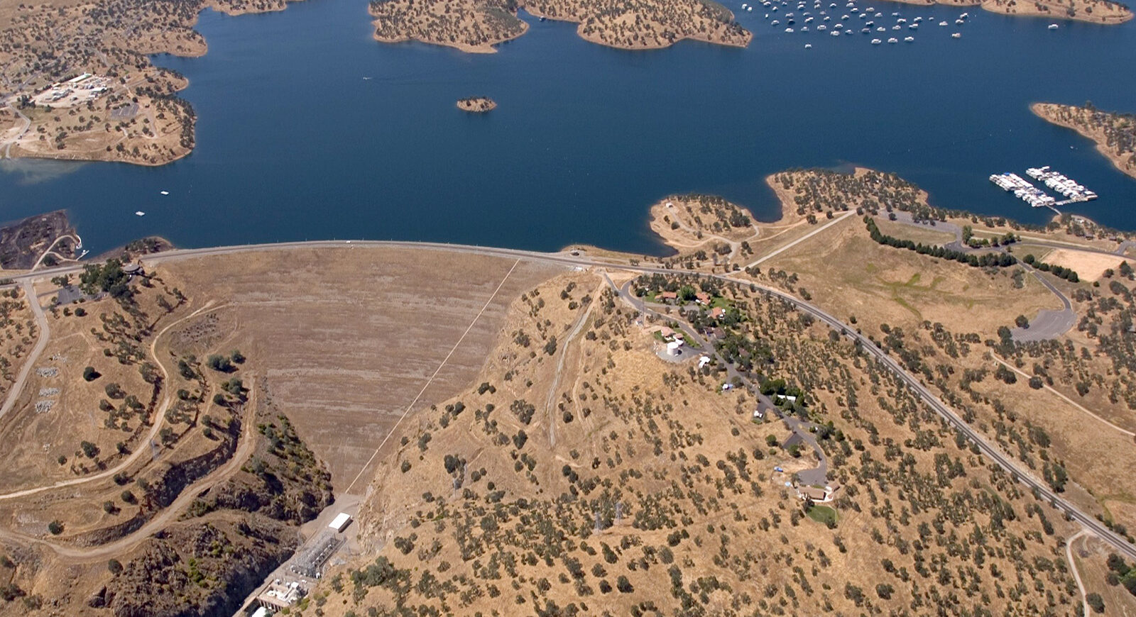 Aerial view of Don Pedro reservoir