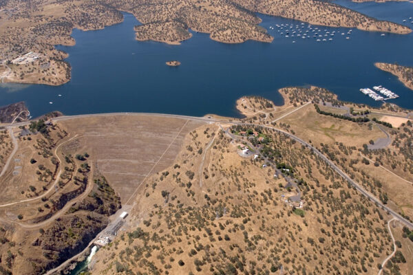 Aerial view of Don Pedro reservoir