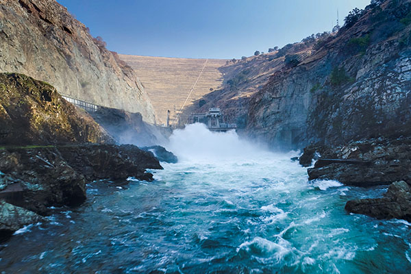 Don Pedro Life extension and upgrade water flowing out of dam