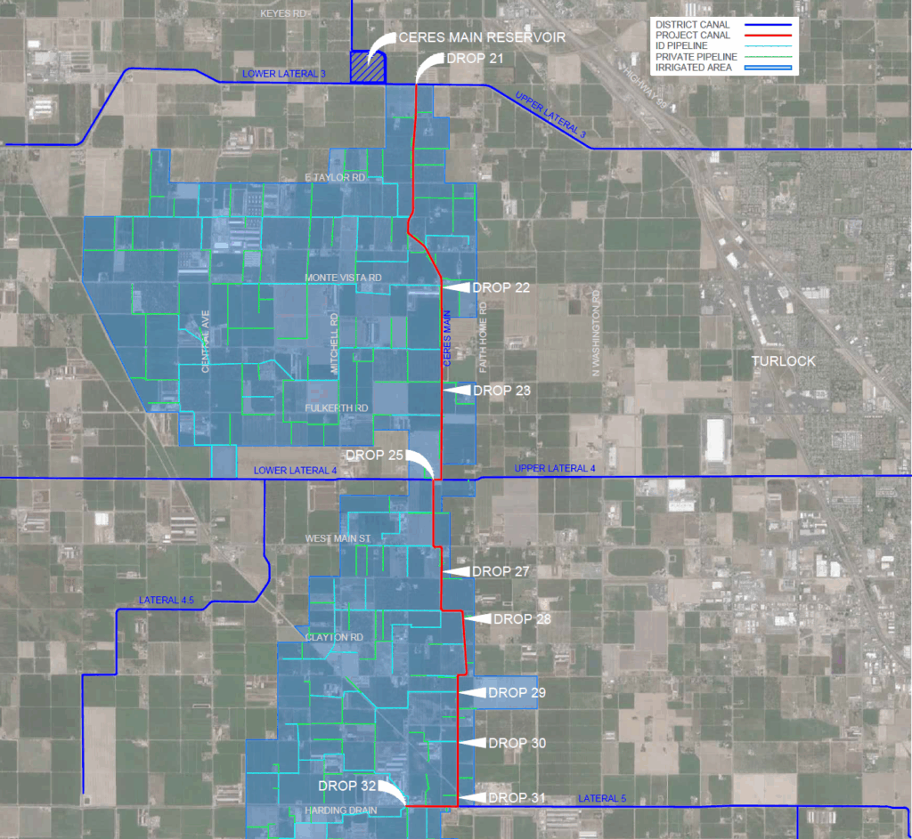 Map of TCC Pilot Project Area