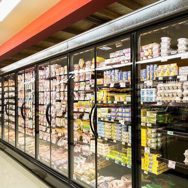 No sweat doors in grocery store